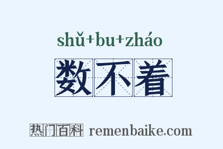数不着是什么意思的图片